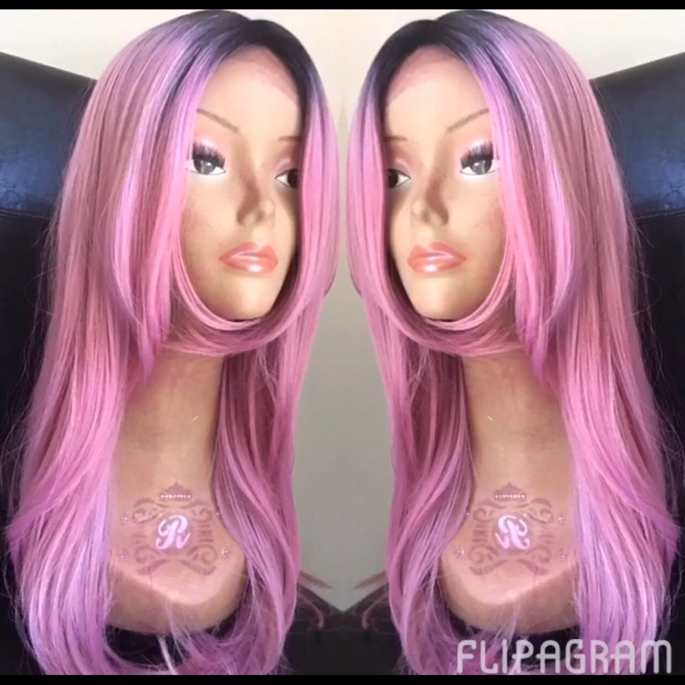 Custom Dyed Lace Front Rose Gold Wig